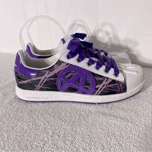 Acupuncture Purple White Lace Up Sneakers 39